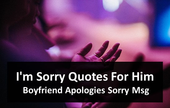 Im Sorry Quotes For Him - Boyfriend Apologies Sorry Msg