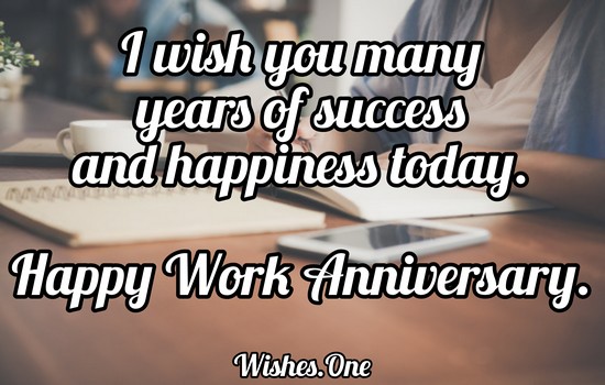 Professional Work Anniversary Wishes